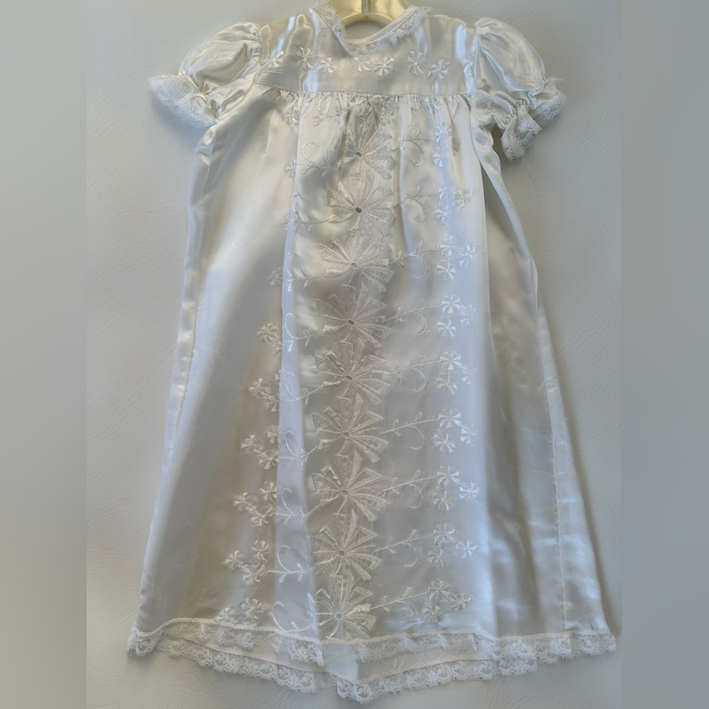 Christening Baptismal Gown, Cape, Bib, Bonnet Set